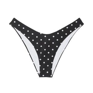 Victoria's Secret Black and White Polka Dot Bikini Bottom
